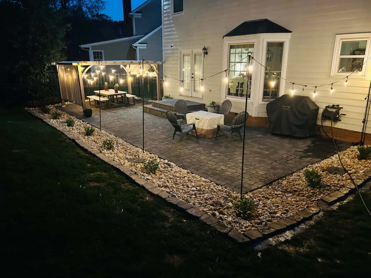 Completed Urban paving and landscaped outdoor spaces